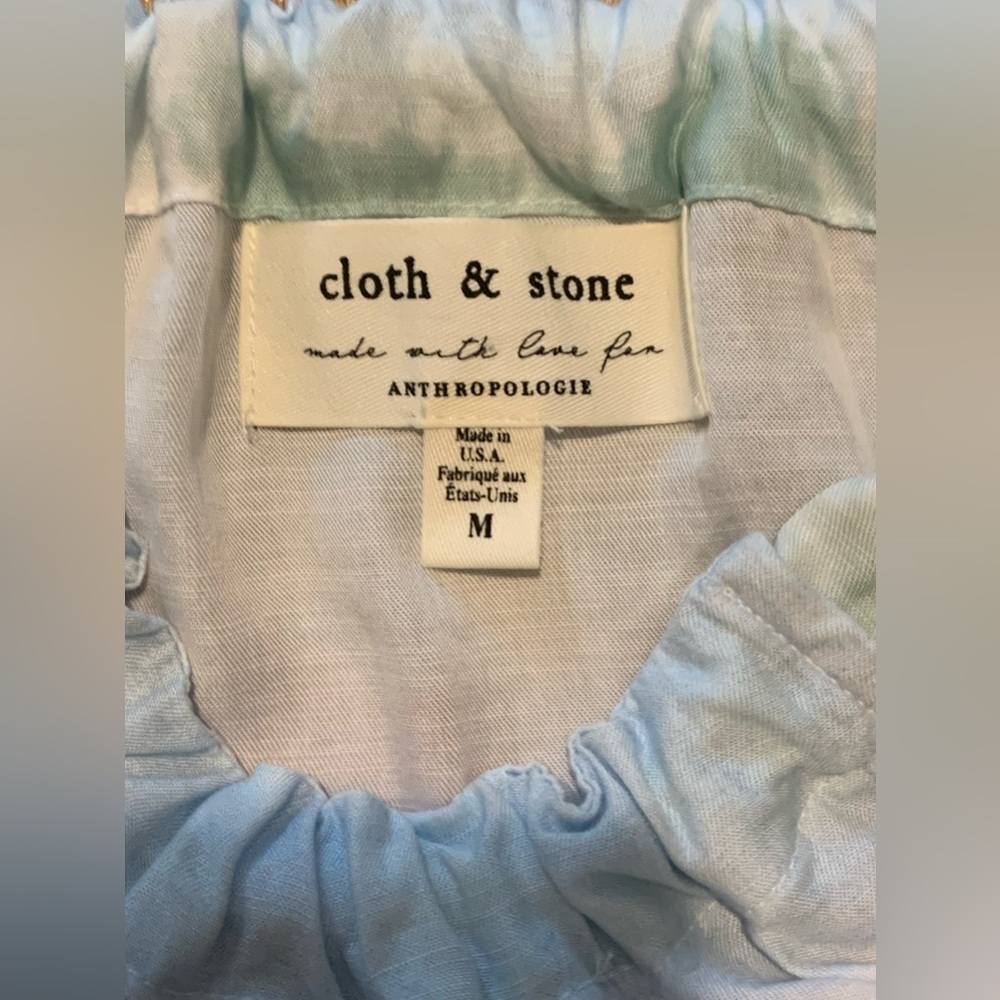 NWOT, Anthropologie Cloth & Stone, Tie Dye, Halter Top w/ Tie Neck, Size Medium - Picture 6 of 7